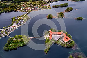 Top visited Lithuanian places, Trakai, aerial photo photo