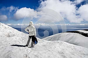 At the top of the volcano Osorno