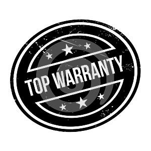 Top Warranty rubber stamp