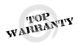 Top Warranty rubber stamp