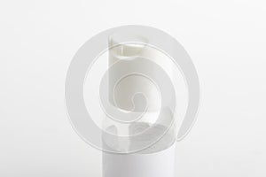 Top White Cap Of Transparent Hand Sanitizer Dispenser Plastic Bottle