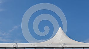 The top of white tent for large event