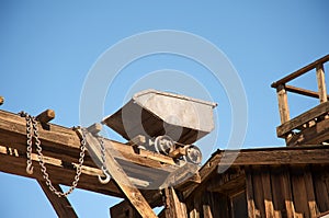 On top of a wooden in Calico Ghost Town California