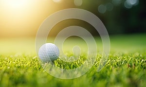 On Top of the World: A Serene Golf Ball Embracing the Lush Green Field