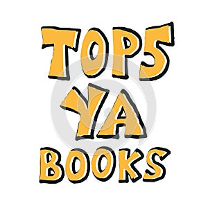 Young adults book phrases set. Vector illustartion photo
