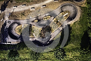 A topdown view of a pumptrack