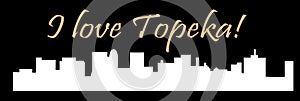 Topeka, Kansas city silhouette