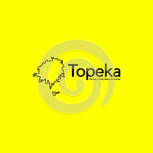 Topeka Kansas United States City Line Modern Logo