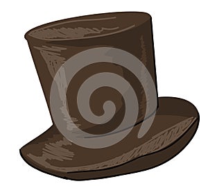 Tophat of man, clothes of romanticism epoch vector