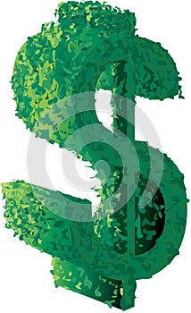 Topiary dollar sign