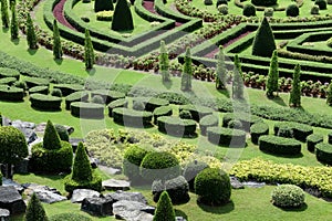 Topiary in an English Formal Garden