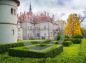 Topiary garden at autumn