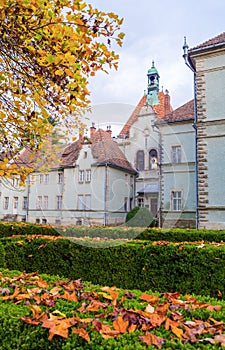 Topiary garden at autumn