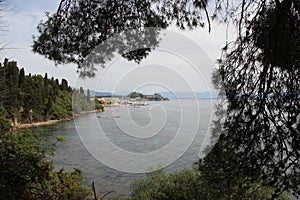 Topical Forests And Lonian Sea With Old Town View