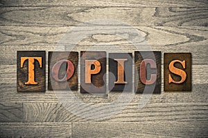 Topics Wooden Letterpress Theme