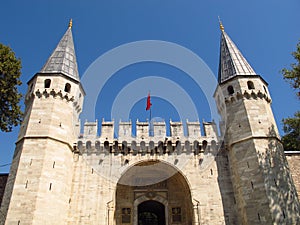 Topkapi Palace Gate in Istanbul Turkey