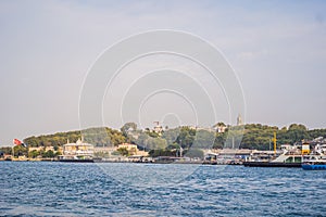 Topkapi Palace seen from the Bosporus. Istanbul, Turkey. Turkiye