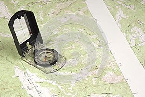 Topo Map and compass