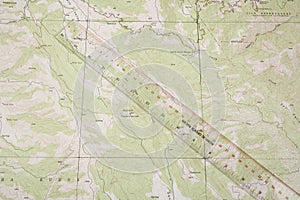 Topo Map and ruler