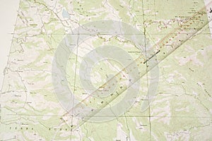 Topo Map and ruler latitude