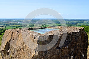 Topograph with a view over countryside.