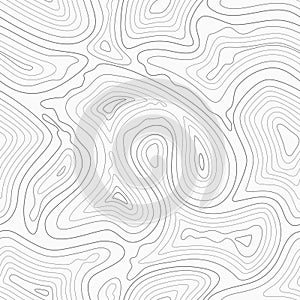 Topographic contour lines vector map seamless pattern