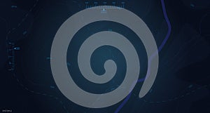 Topographic futuristic blue map