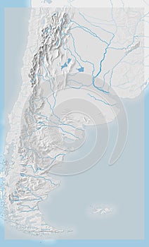 Topographic map of Argentina