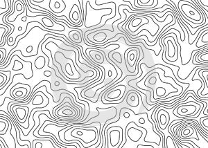 Topographic map backdrop. Conditional geography scheme and the terrain path. Contour line abstract background.