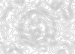 Topographic map backdrop. Conditional geography scheme and the terrain path. Contour line abstract background.