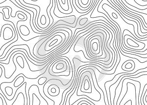 Topographic map backdrop. Conditional geography scheme and the terrain path. Contour line abstract background.