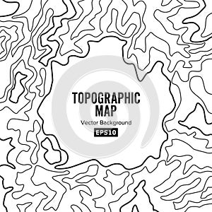 Topographic Map Background Concept. Elevation . Topo Contour . Isolated On White