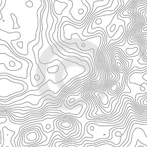 Topographic map background concept with space for your copy. Topography lines art contour , mountain hiking trail