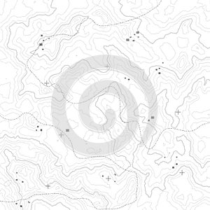 Topographic map background concept with space for your copy. Topography lines art contour , mountain hiking trail