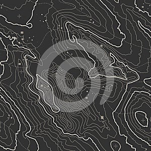 Topographic map background concept with space for your copy. Topography lines art contour , mountain hiking trail