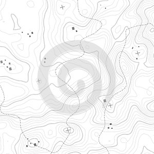 Topographic map background concept with space for your copy. Topography lines art contour , mountain hiking trail