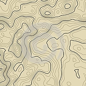 Topographic map background concept with space for your copy. Topography lines art contour , mountain hiking trail