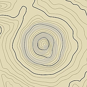 Topographic map background concept with space for your copy. Topography lines art contour , mountain hiking trail