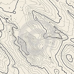 Topographic map background concept with space for your copy. Topography lines art contour , mountain hiking trail photo