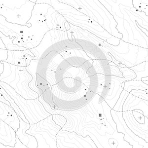 Topographic map background concept with space for your copy. Topography lines art contour , mountain hiking trail