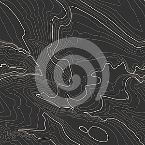 Topographic map background concept with space for your copy. Topography lines art contour , mountain hiking trail