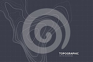 Topographic map background with copy space.