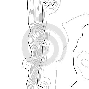 Topographic map background. Grid map. Contour. Vector illustration