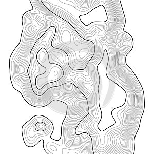 Topographic map background. Grid map. Contour. Vector illustration