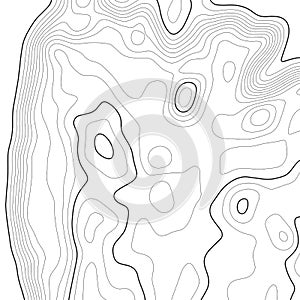 Topographic map background. Grid map. Contour. Vector illustration