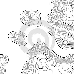 Topographic map background. Grid map. Contour. Vector illustration