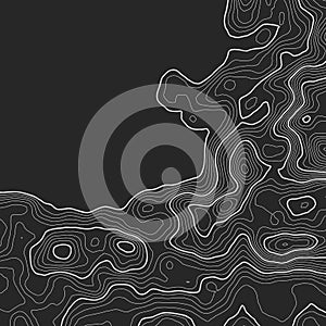 Topographic map background with space for copy . Line topography map contour background , geographic grid abstract