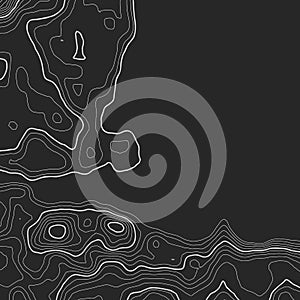 Topographic map background with space for copy . Line topography map contour background , geographic grid abstract