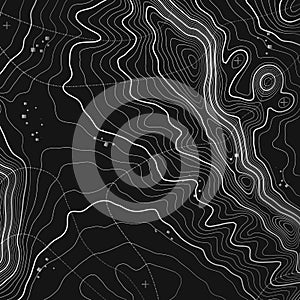 Topographic map background with space for copy . Line topography map contour background , geographic grid abstract