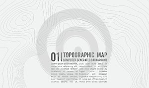 Topographic map background with space for copy . Line topography map contour background , geographic grid abstract